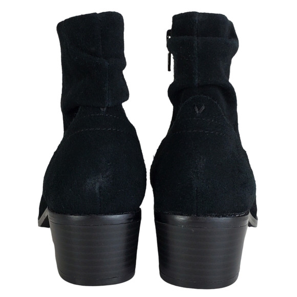 New Vionic kanela womens weather resistant suede block heel ankle bootie black - Picture 11 of 16